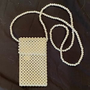 Faux Pearl Crossbody/Phone Bag